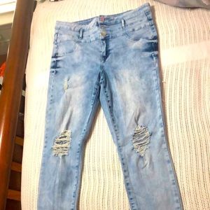 High Waisted Ripped Jeans